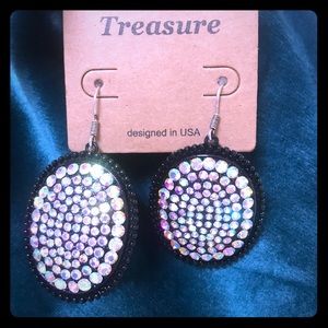 Brand new with tags - Black bling earrings